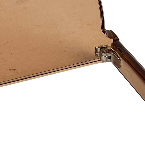 Sunglasses Sun Glasses Women's Shades Rimless Plastic Brown Vacation Summer Pool - Picture 14 of 16